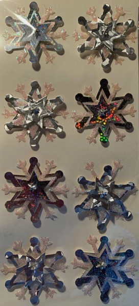 exklusive Sticker Sterne, silber-irisierend